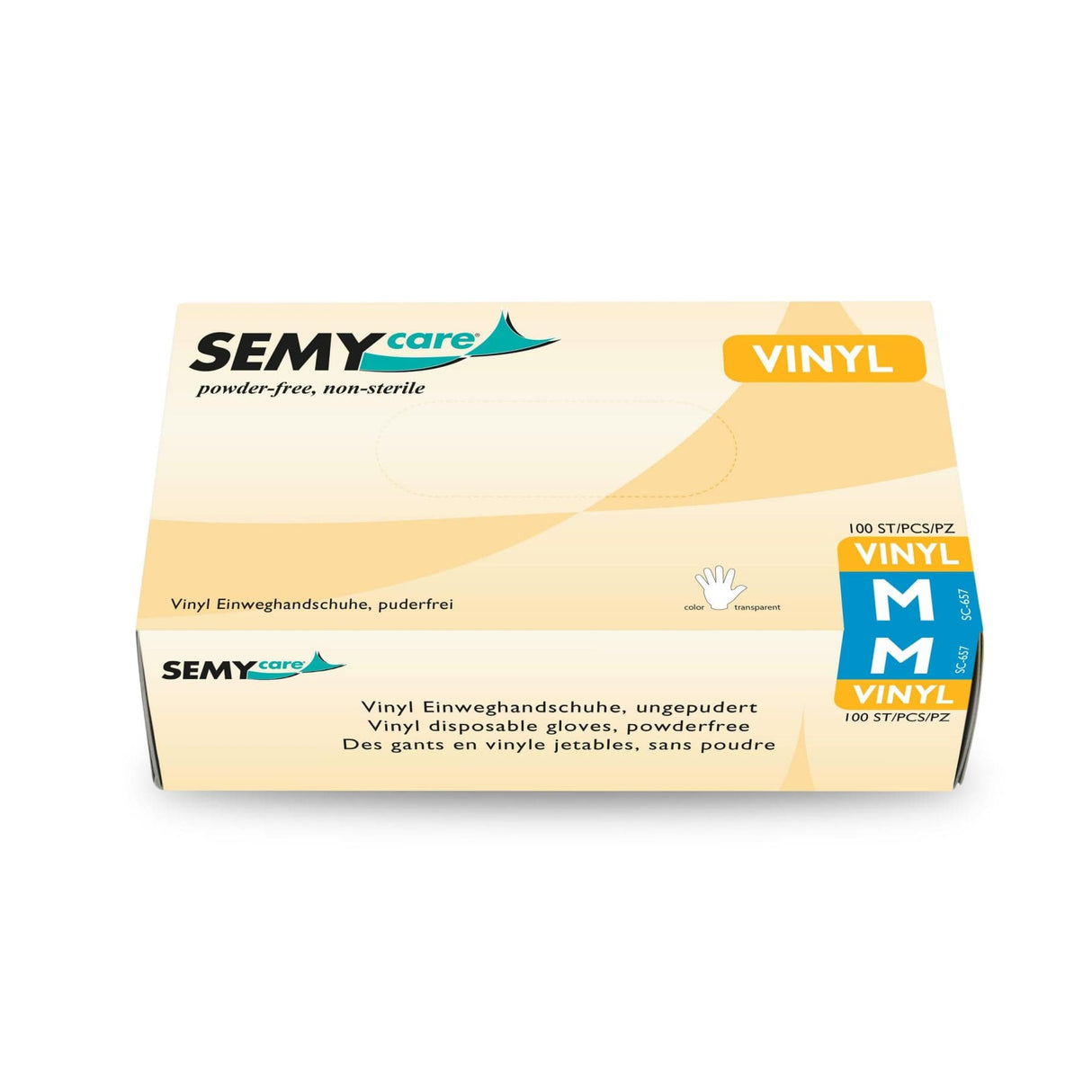 SemyCare Einmalhandschuhe, puderfrei, weiß M · 422897