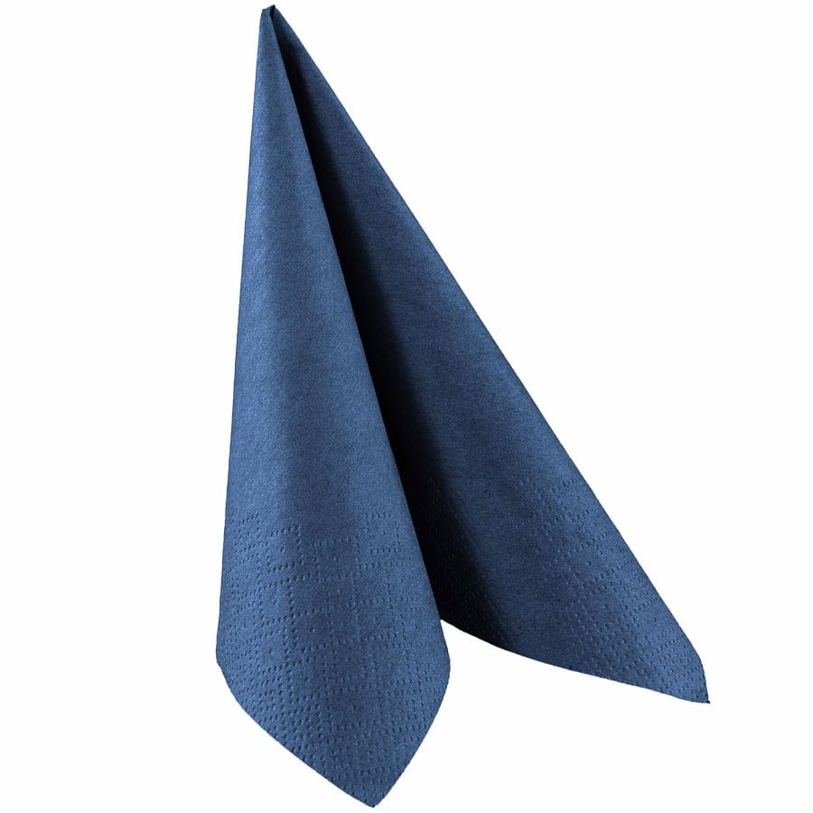 Servietten, 33 x 33 cm, 1/4 Falzung, 3-lagig 4× 250 Stück Dunkelblau