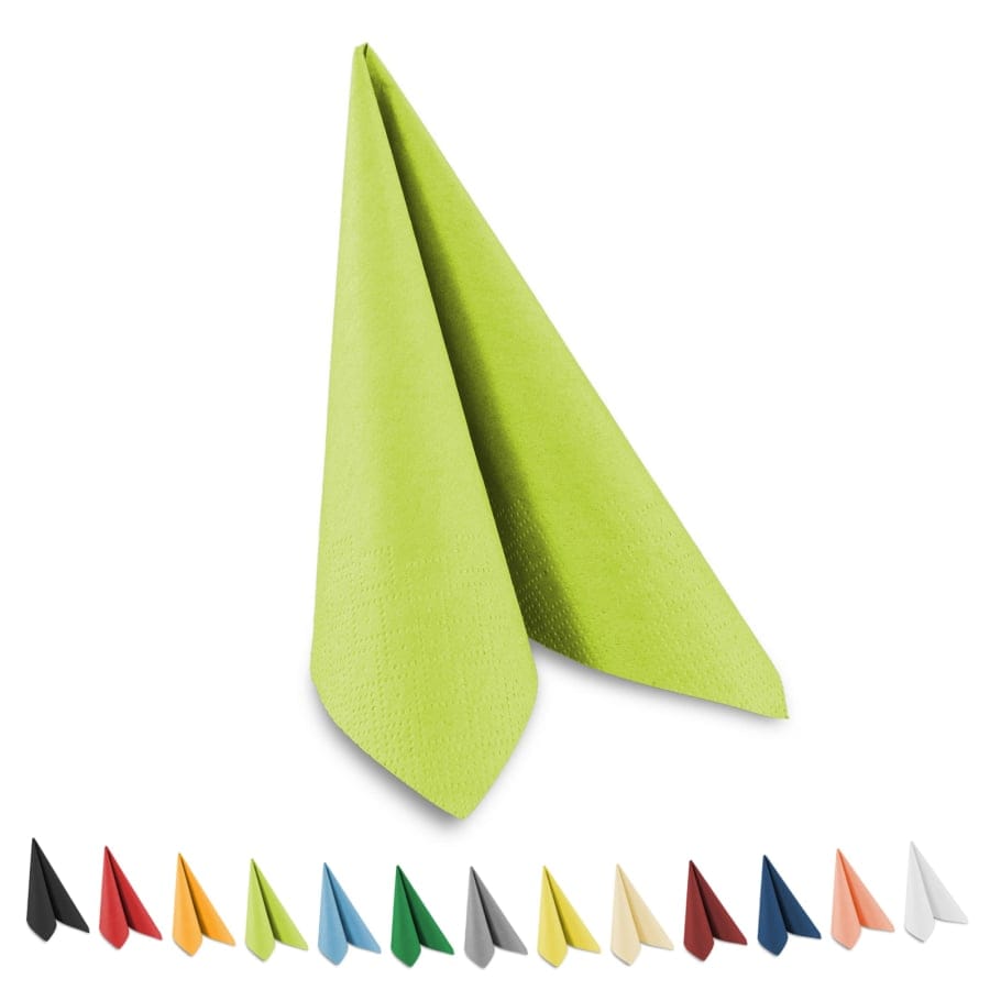 Servietten, 40 x 40 cm, 1/4 Falzung, 3-lagig 4× 250 Stück Kiwi
