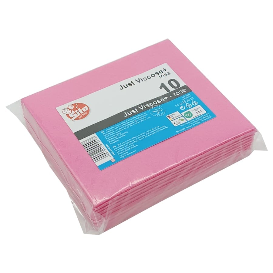 Sito Feuchtwischtuch Just Viscose +, ca. 40 x 35 cm 1 Packung = 10 Stück, Farbe: rosa