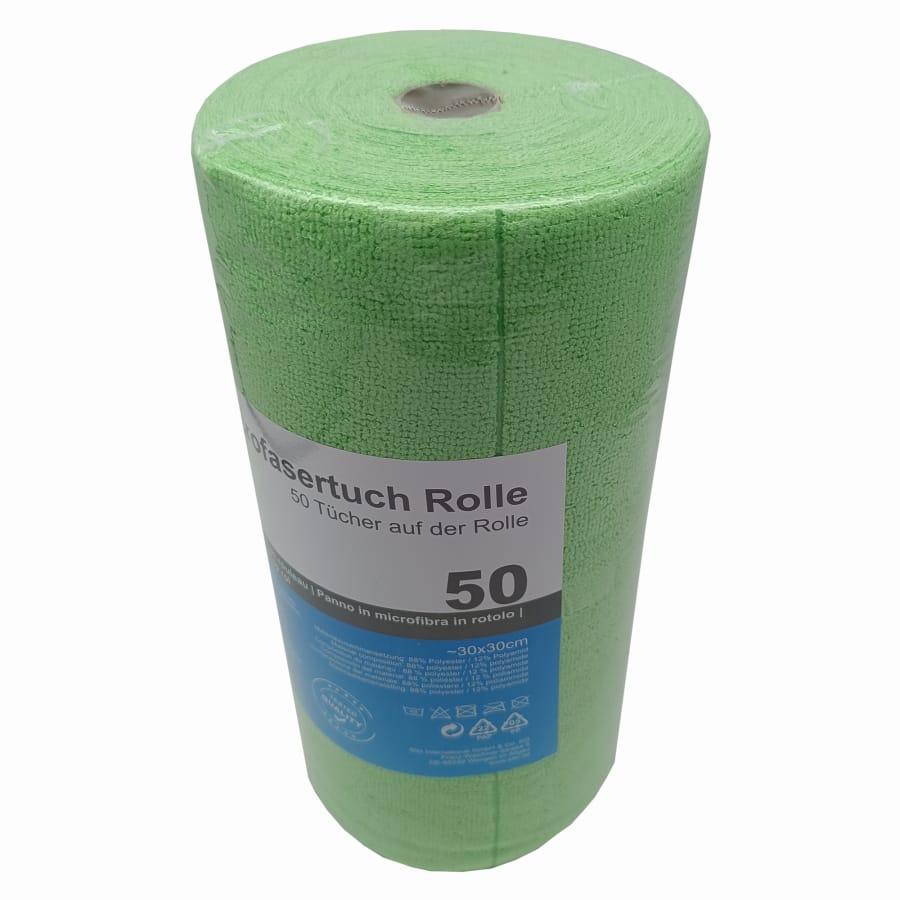 Sito Microfasertuch auf der Rolle, 200 g/m² 1 Karton = 6 Rolle à 50 Stück, Farbe: grün