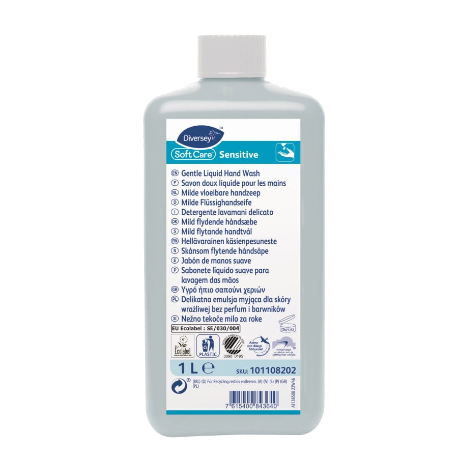 Soft Care Sensitive Flüssighandseife, mild Karton 10 × 1 Liter