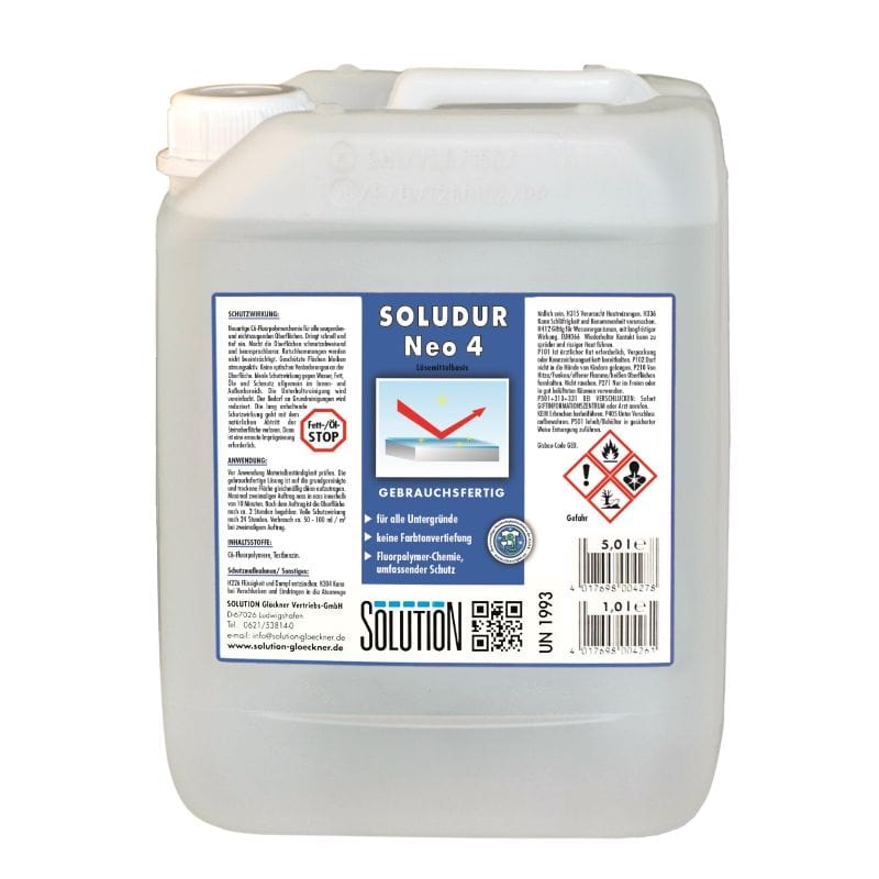 Soludur Neo 4 Imprägnierer – gebrauchsfertiger Tiefenschutz für Naturstein, Beton, Fliesen und Mauerwerk im Kanister.