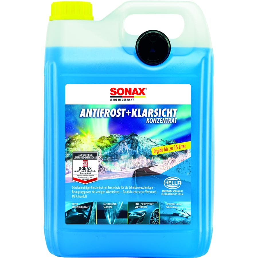 SONAX AntiFrost & KlarSicht Scheibenreiniger Konzentrat Citrus 5 Liter Kanister