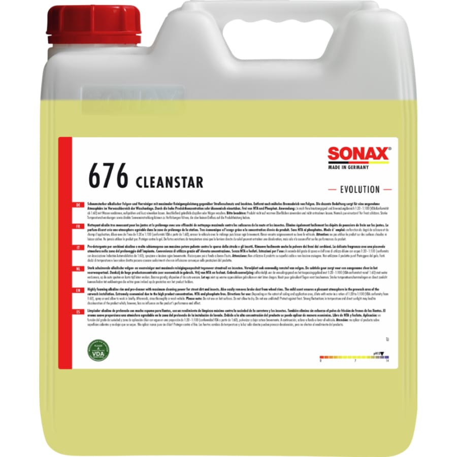 SONAX Cleanstar -EVOLUTION- Felgenreiniger, schaumaktiv 10 Liter Kanister