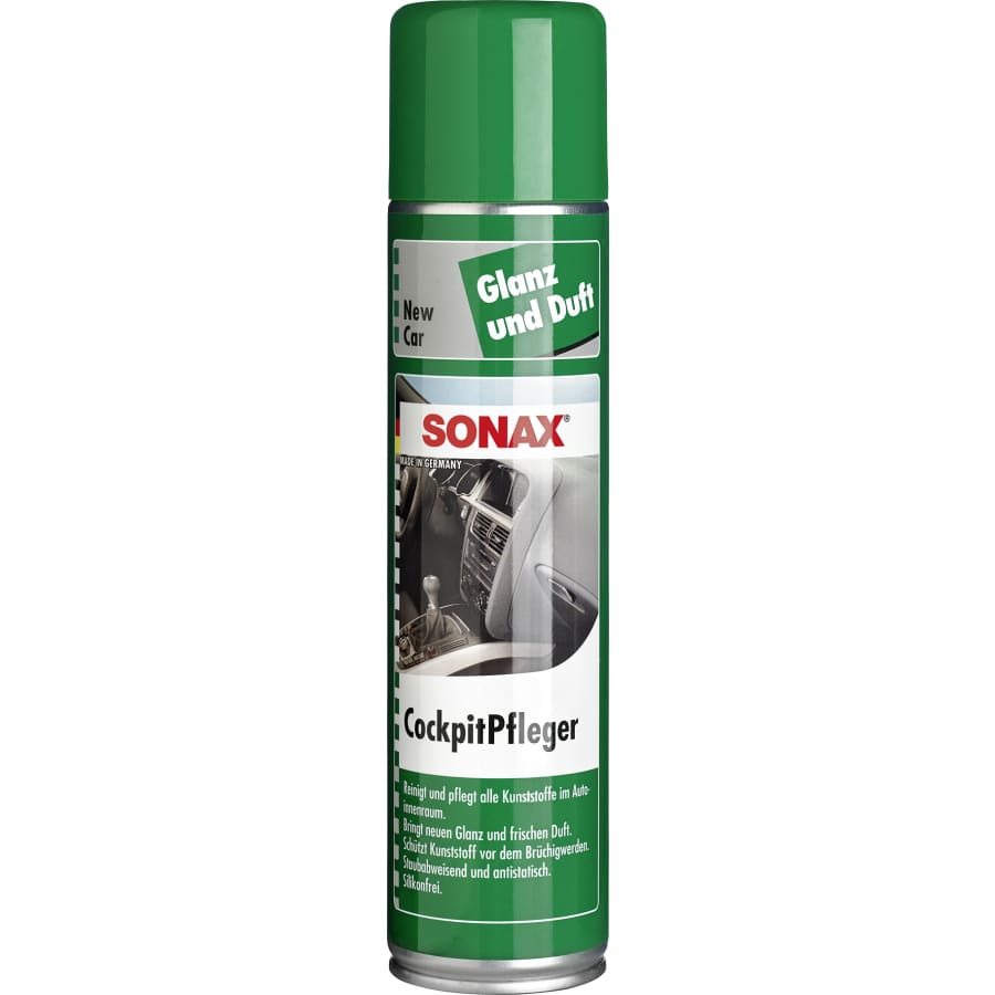 SONAX Cockpitreiniger, frischer Duft – 400 ml - Sprühdose NewCar