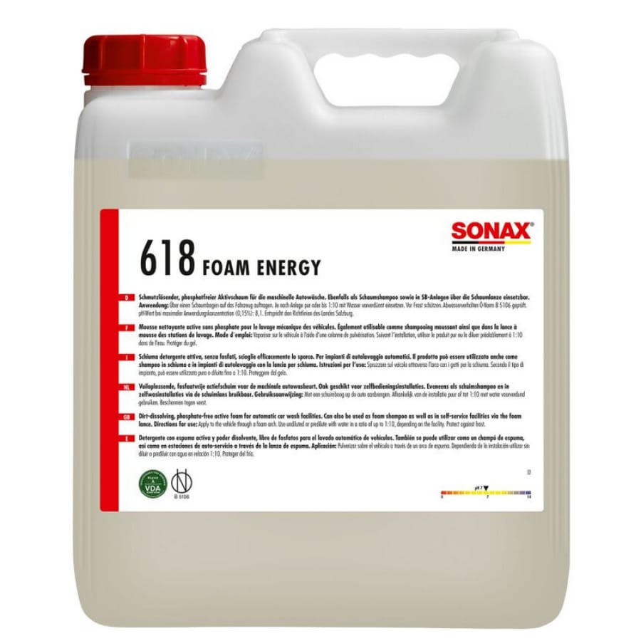 SONAX Foam Energy Autoshampoo, Konzentrat – 10 Liter - Kanister