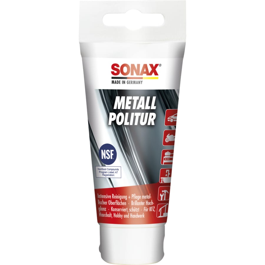 SONAX MetallPolitur Autopolitur, hocheffektiv – 75 ml - Tube