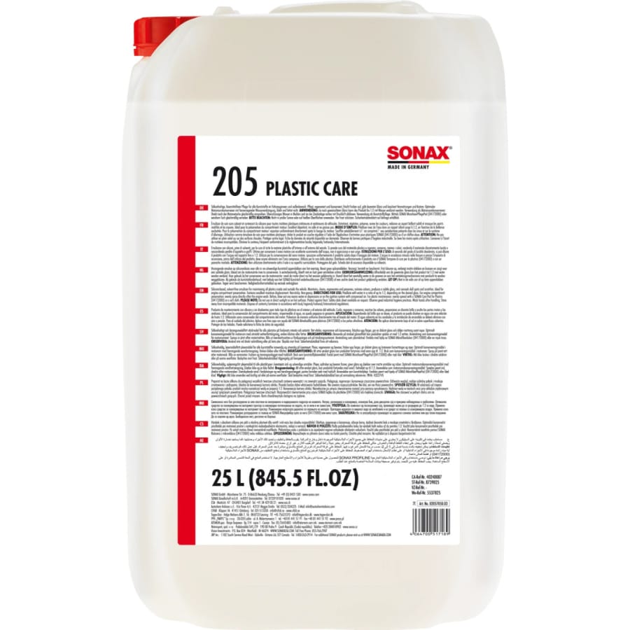 SONAX PROFILINE Plastic Care Kunststoffaufbereitung – 25 Liter - Kanister mit Ausgießer