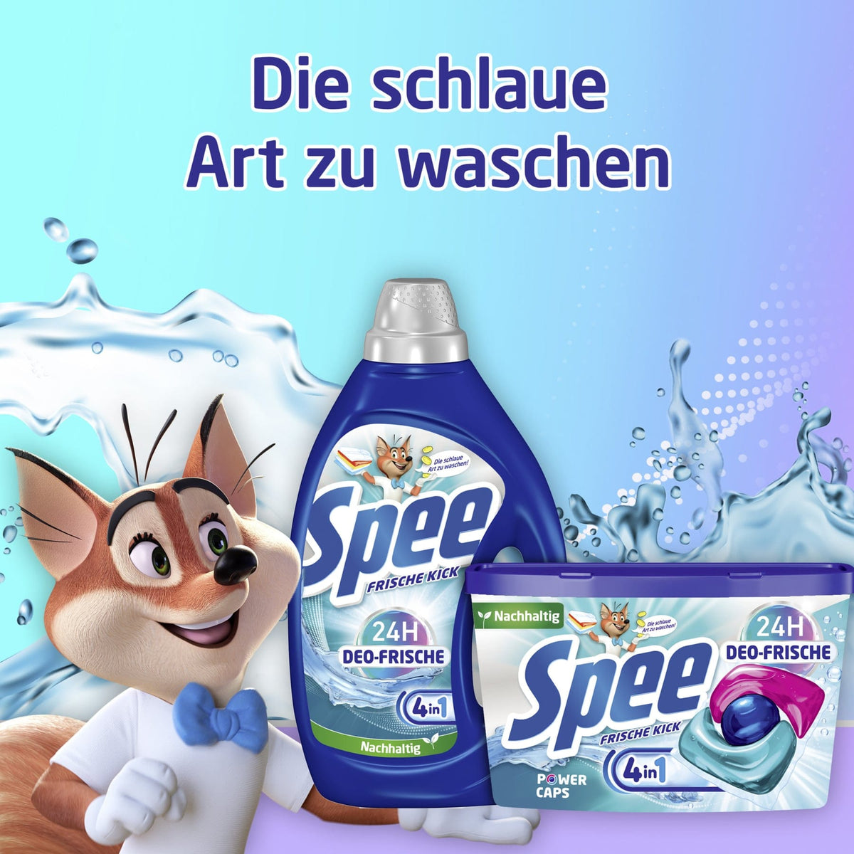 Spee Gel Frischekick 24H Deo-Frische Vollwaschmittel, 22 WL