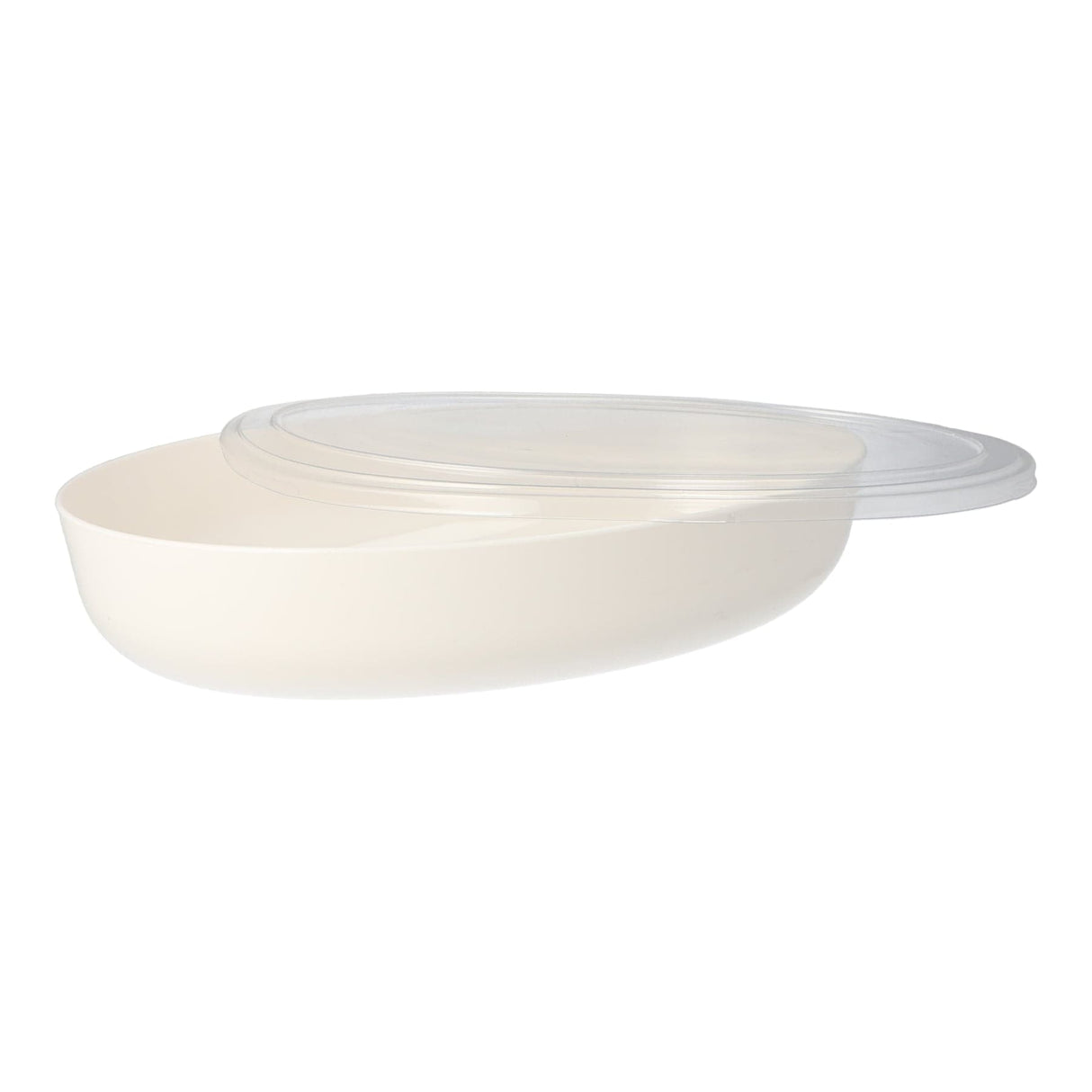 Starpak "Cella" Mehrweg-Schalen oval, 2400 ml, weiß 1 Karton (4 Packungen × 15 Stück)