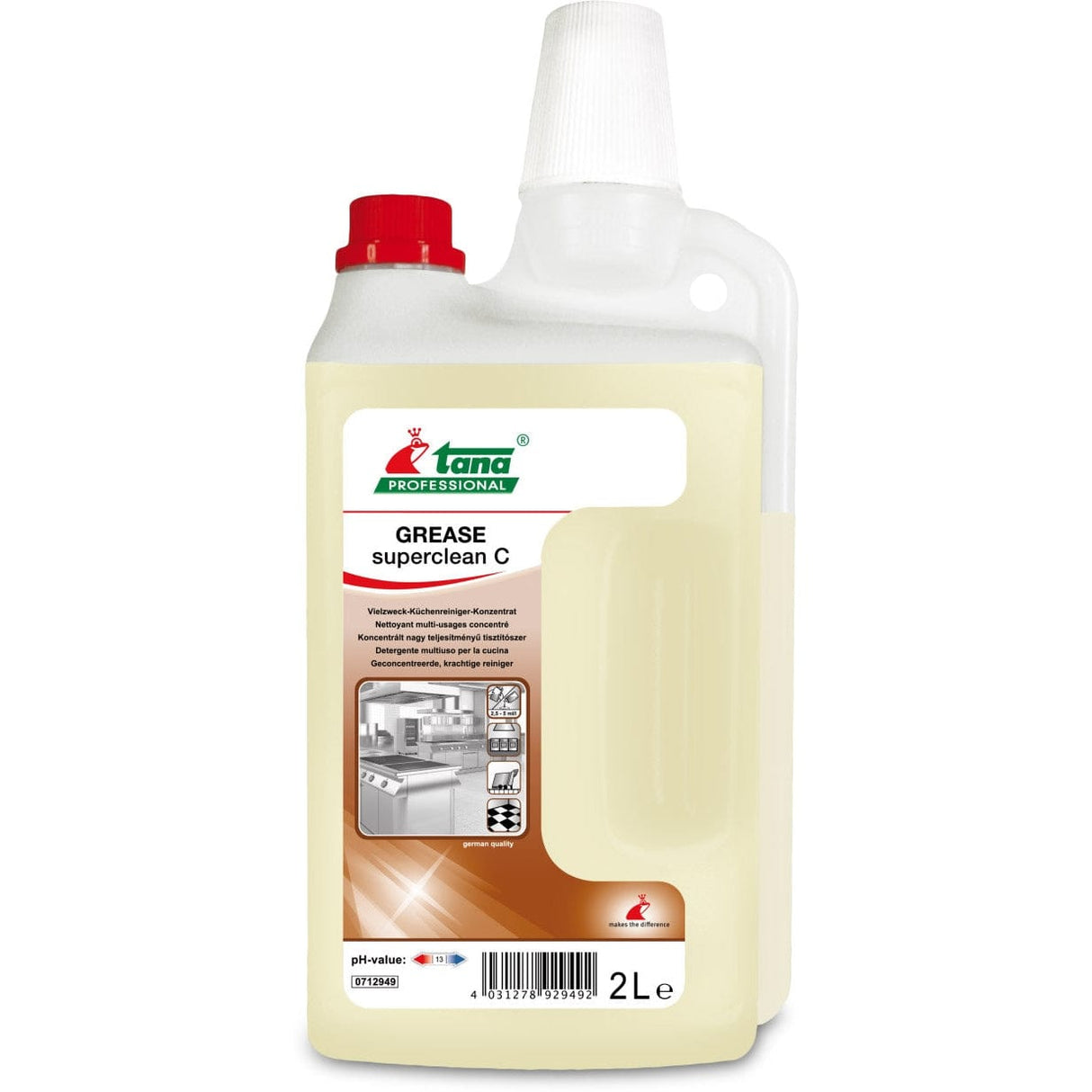 TANA GREASE superclean C Fettlöser Inhalt: 2 Liter Dosierflasche