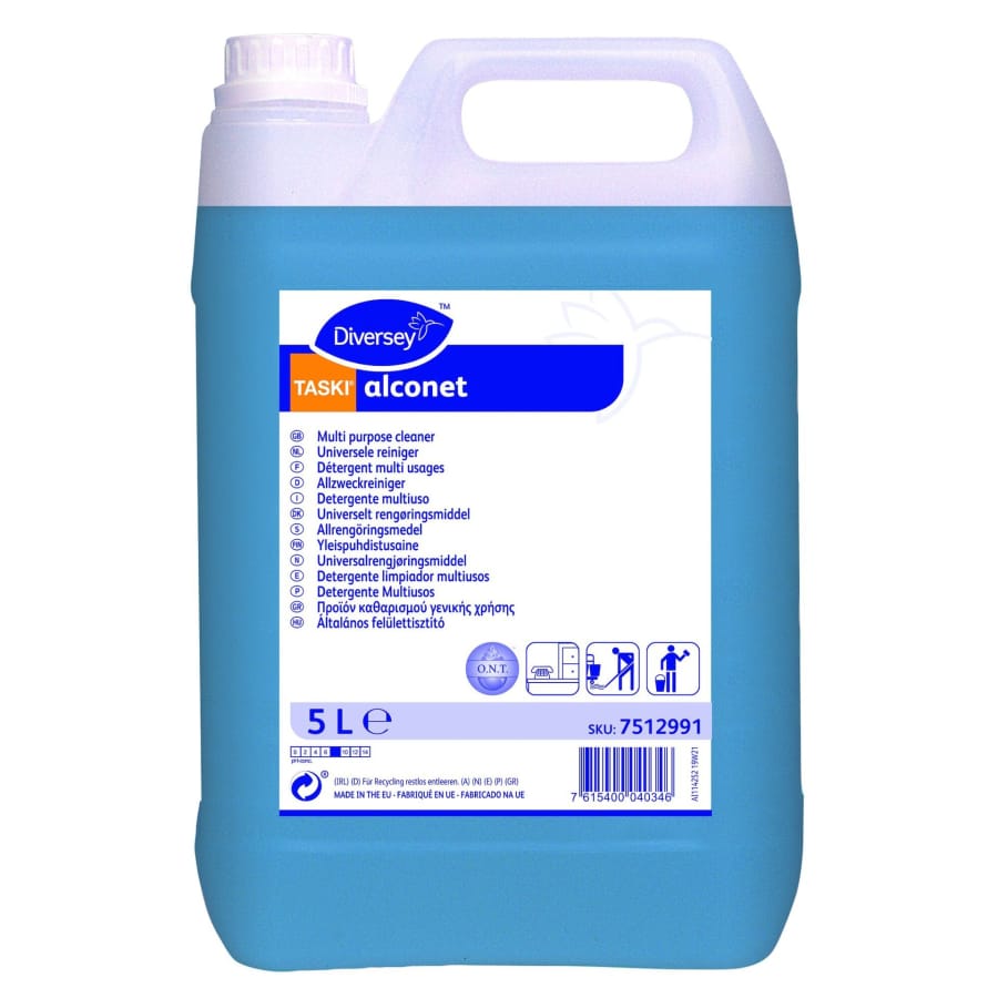 TASKI Alconet Mehrzweckreiniger, streifenfreie Reinigung 10 Liter (2 x 5 L)