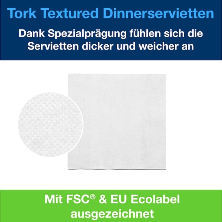 Tork Tischservietten Textured weiß Gastronomie