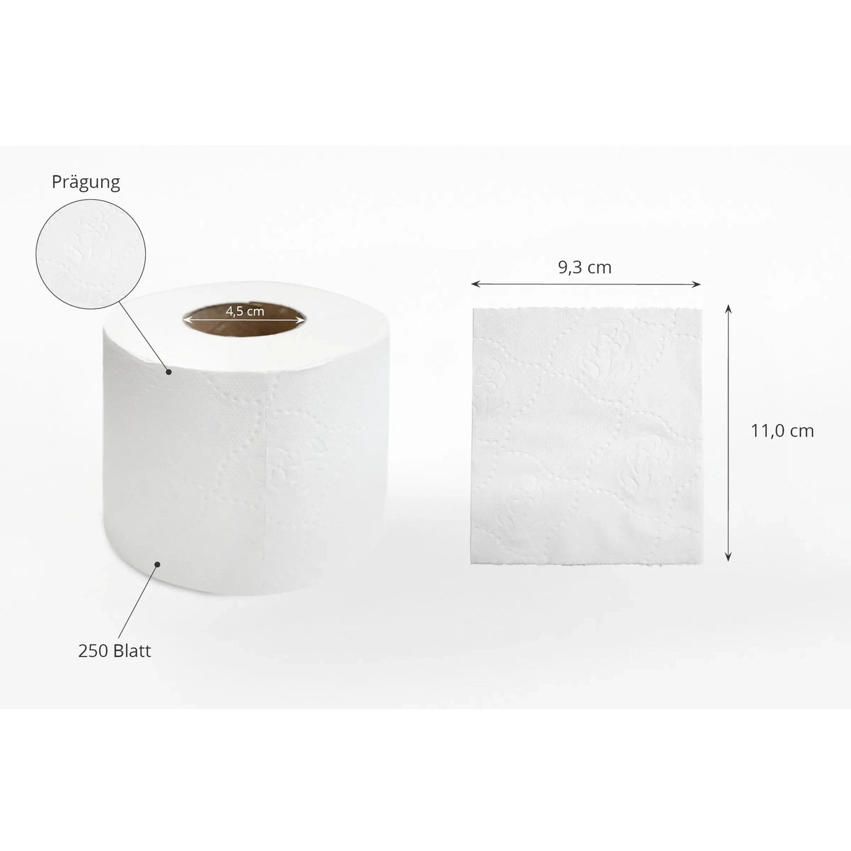 Toilettenpapier, Tissue, 2-lagig, weiß