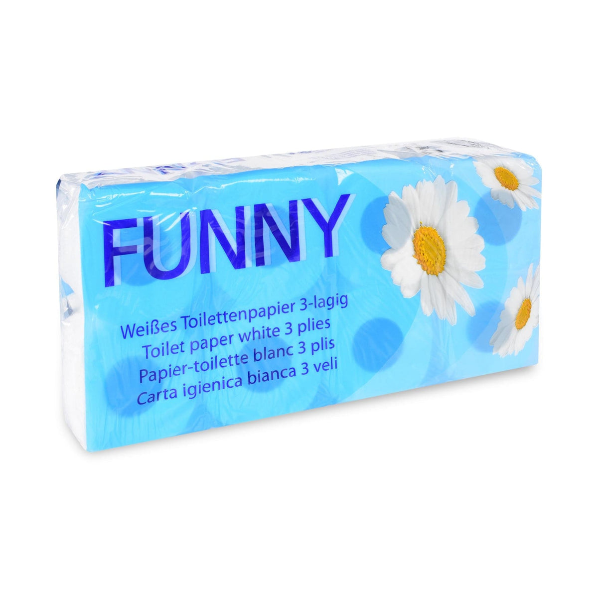 Toilettenpapier, Tissue, 3-lagig, hochweiß 8 Rollen 150 Blatt