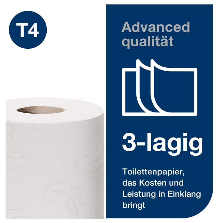 Tork Kleinrollen Toilettenpapier T4 Advanced 3-lagig weiß