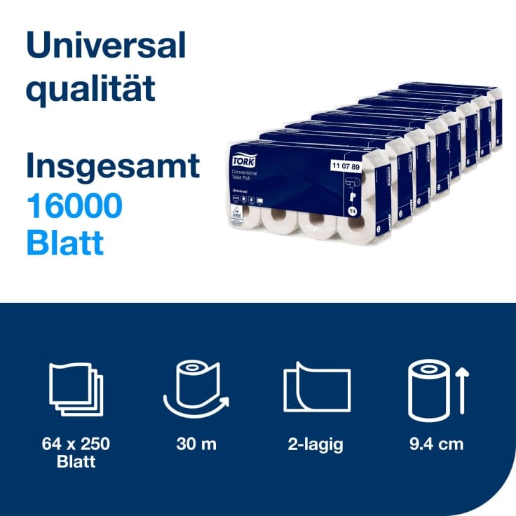 Tork Toilettenpapier T4 Tissue 2-lagig naturweiß Toilettenhygiene