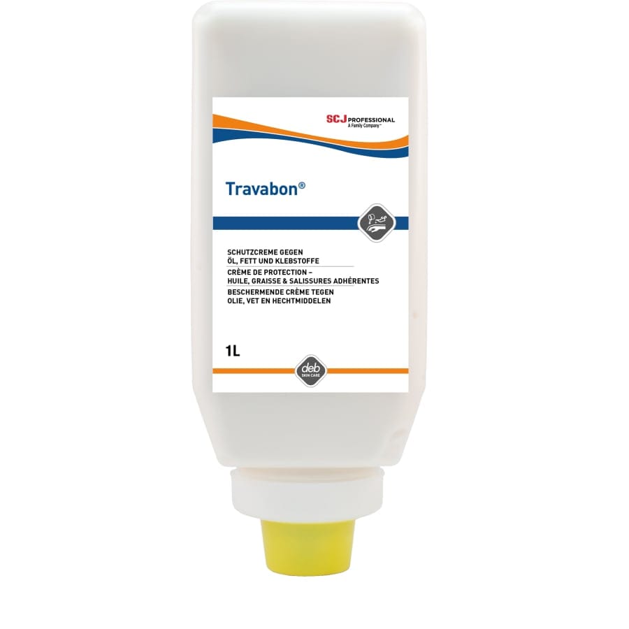 Travabon® Hautschutzcreme 1000 ml Softflasche (Karton, 9 Stück)