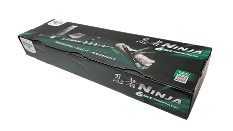 UNGER NinJa Fensterreinigungsset mit Carbon Teleskopstange