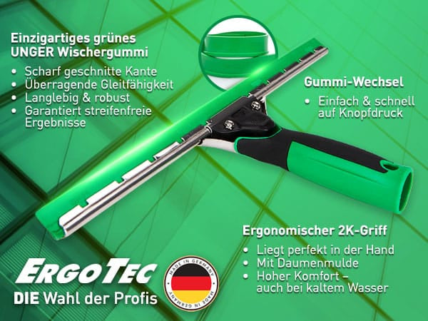 UNGER Profi Fensterreinigungs-Set – 6in1 Komplett-Set