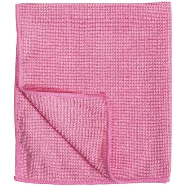 Vermop PROGRESSIVE Microfaser-Reinigungstuch in Pink, 35 x 40 cm, ideal für streifenfreie Reinigung von Oberflächen.