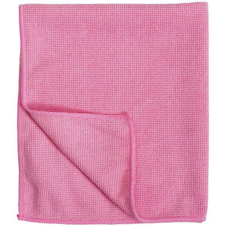 Vermop PROGRESSIVE Microfaser-Reinigungstuch in Pink, 35 x 40 cm, ideal für streifenfreie Reinigung von Oberflächen.
