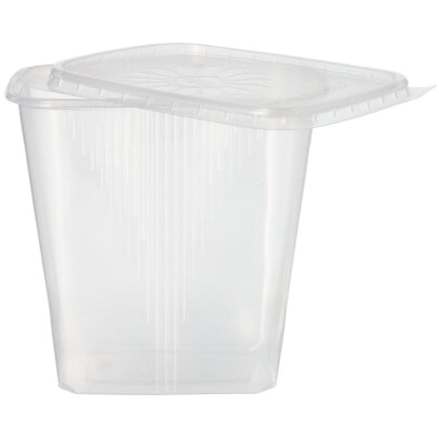 Verpackungsbecher mit Deckel PP eckig 500 ml