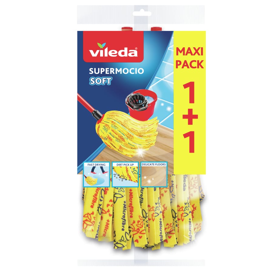 Vileda SuperMocio Soft Wischmop Ersatzkopf 2 stück