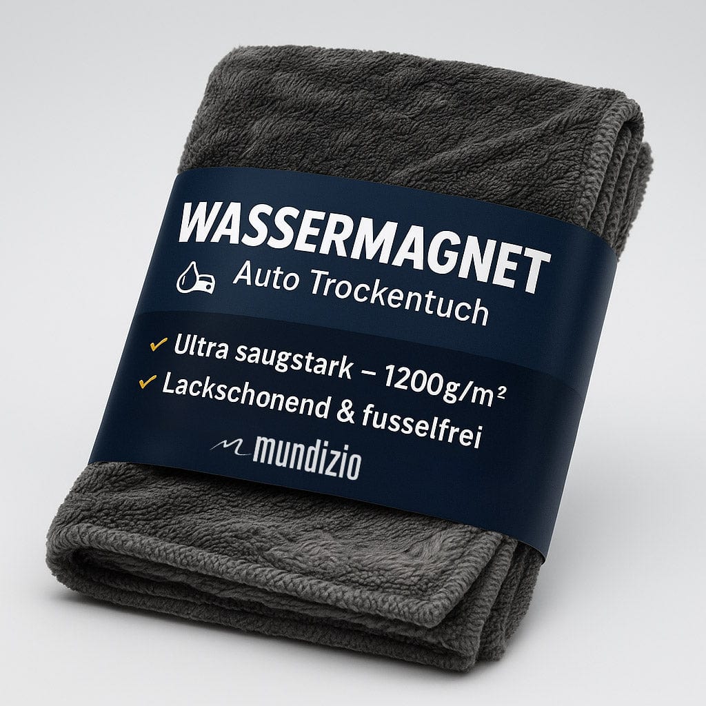 Wassermagnet Auto Trockentuch 1200g/m2, extrem saugstark, fusselfrei und lackschonend für Fahrzeugtrocknung.