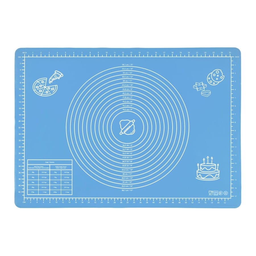 WENKO Antihaft-Backmatte mit Edelstahl-Teigrolle, Teigschaber und Rezeptheft (Set)