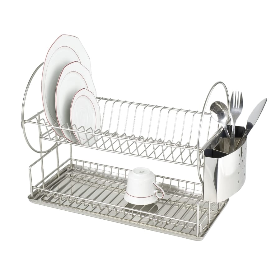 WENKO Exclusiv Duo Geschirrabtropfer, Edelstahl
