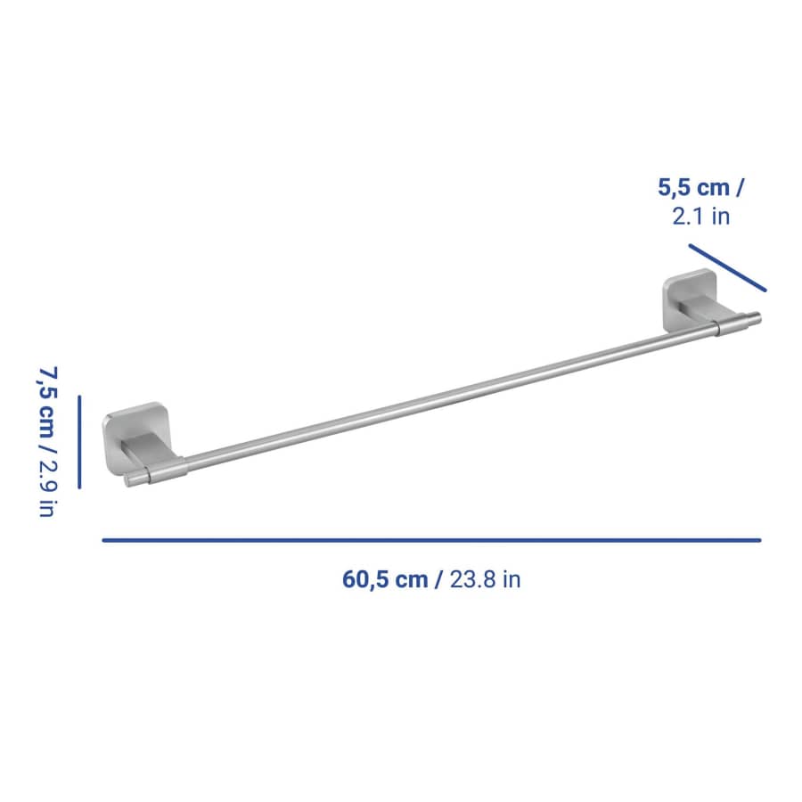 WENKO Turbo-Loc Badetuchstange Porto Uno, silber