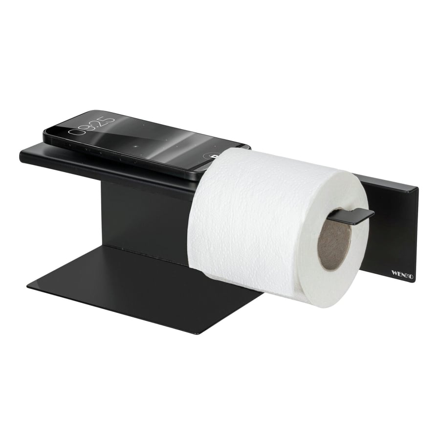 WENKO Turbo-Loc Toilettenpapierhalter Lizan mit Ablage