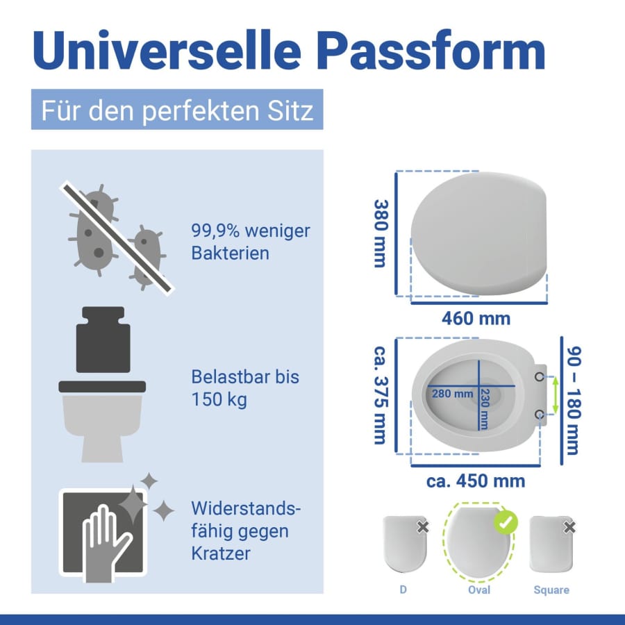 WENKO WC-Sitz Muschel mit Absenkautomatik