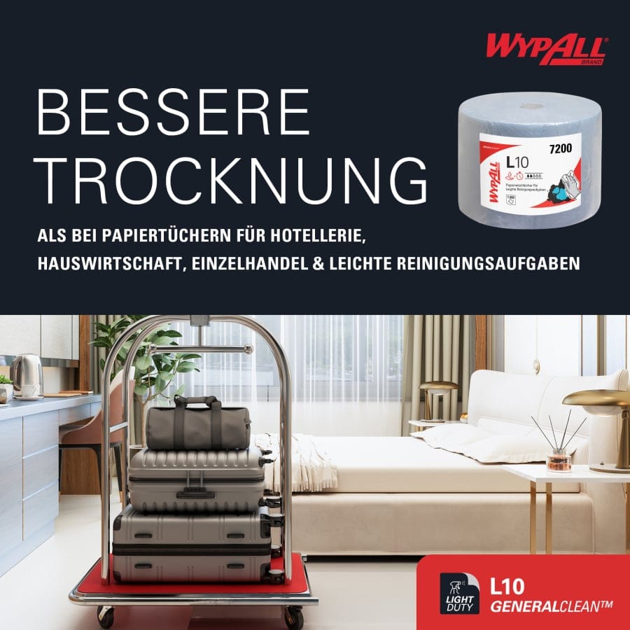 WYPALL* L10 Extra+ Wischtücher, B 24 x L 38 cm