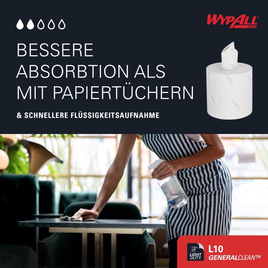 WYPALL L10 Wischtücher für die Zentralentnahme