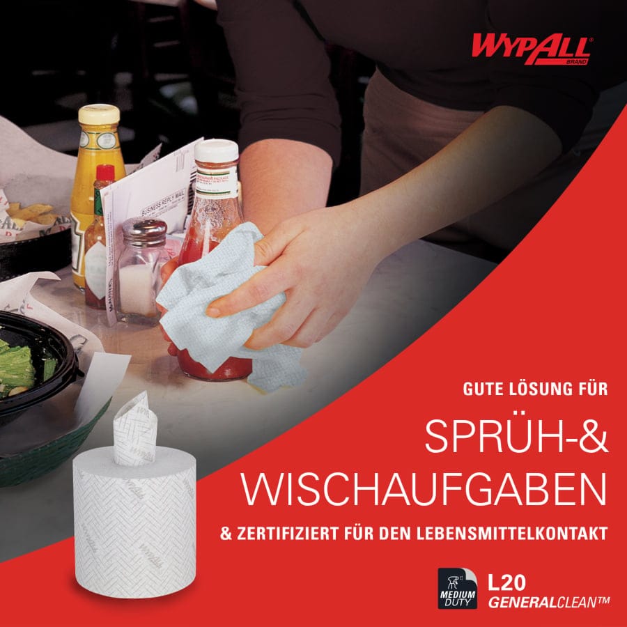 WYPALL* L20 EXTRA+ Wischtücher für die Zentralentnahme