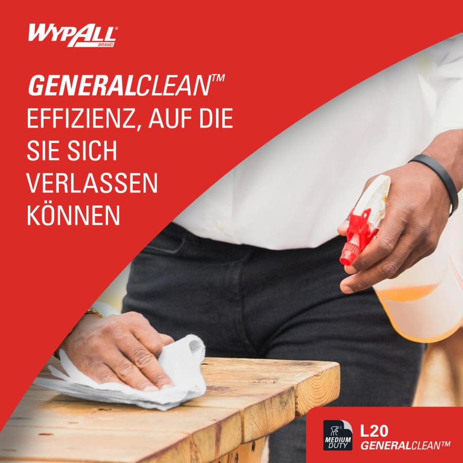 WypAll® L20 Wischtücher, 2-lagig, weiß