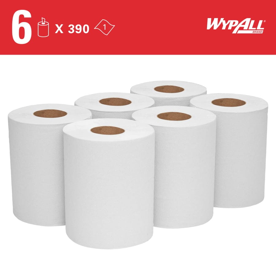 WYPALL® Reinigungstücher L10, mit Zentralentnahme, weiß