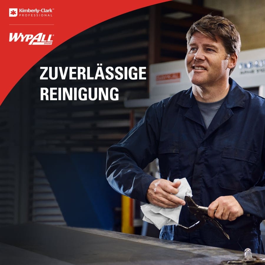 WypAll® Reinigungstücher Wettask, weiß, perforiert