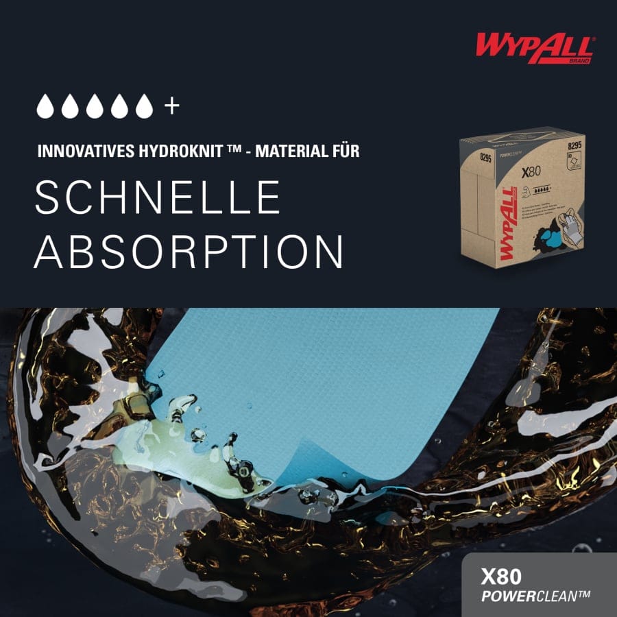 WYPALL* X80 Wischtücher, blau