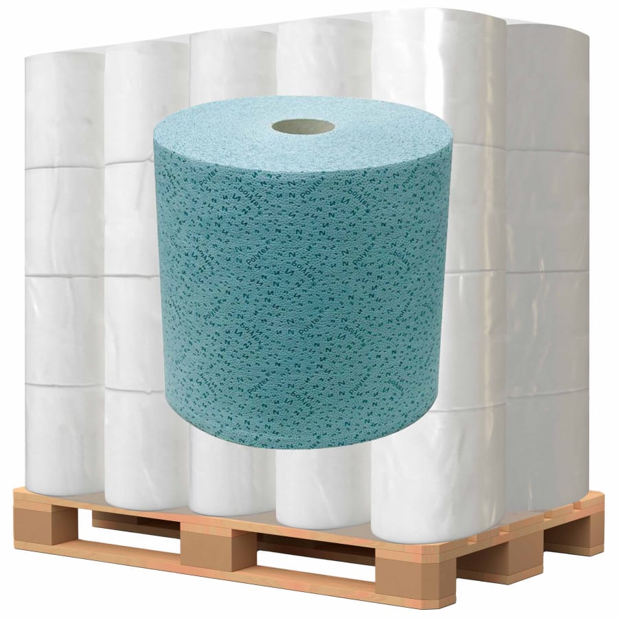 zetPutz Polytex Nasswischtuch-Rolle, blau ½ Palette = 27 Rollen