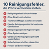 10 Reinigungsfehler, die Profis vermeiden sollten