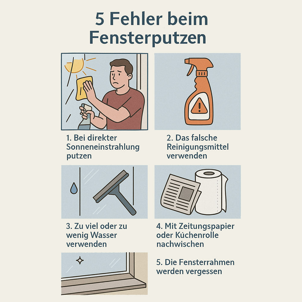 5 Fehler beim Fensterputzen – und wie du sie vermeidest