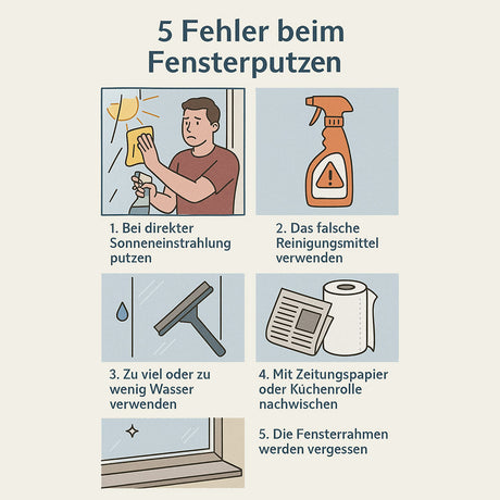 5 Fehler beim Fensterputzen – und wie du sie vermeidest