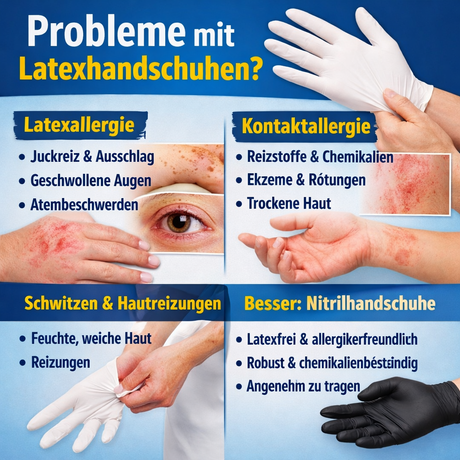 Warum haben viele Menschen Probleme mit Latexhandschuhen?