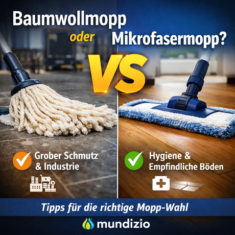 Baumwollmopp oder Mikrofasermopp? Der richtige Wischmopp für jeden Einsatzbereich