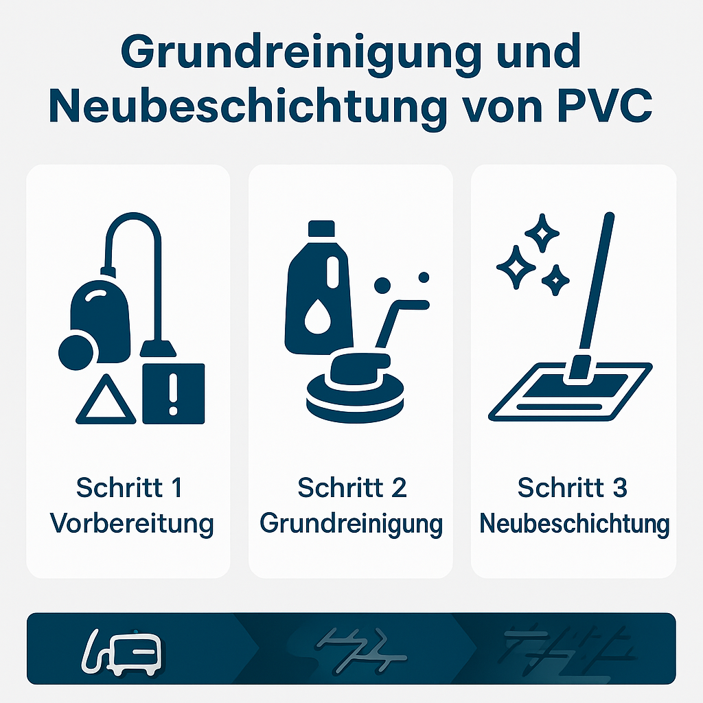 Grundreinigung und Neubeschichtung von PVC-Böden – Schritt-für-Schritt-Anleitung
