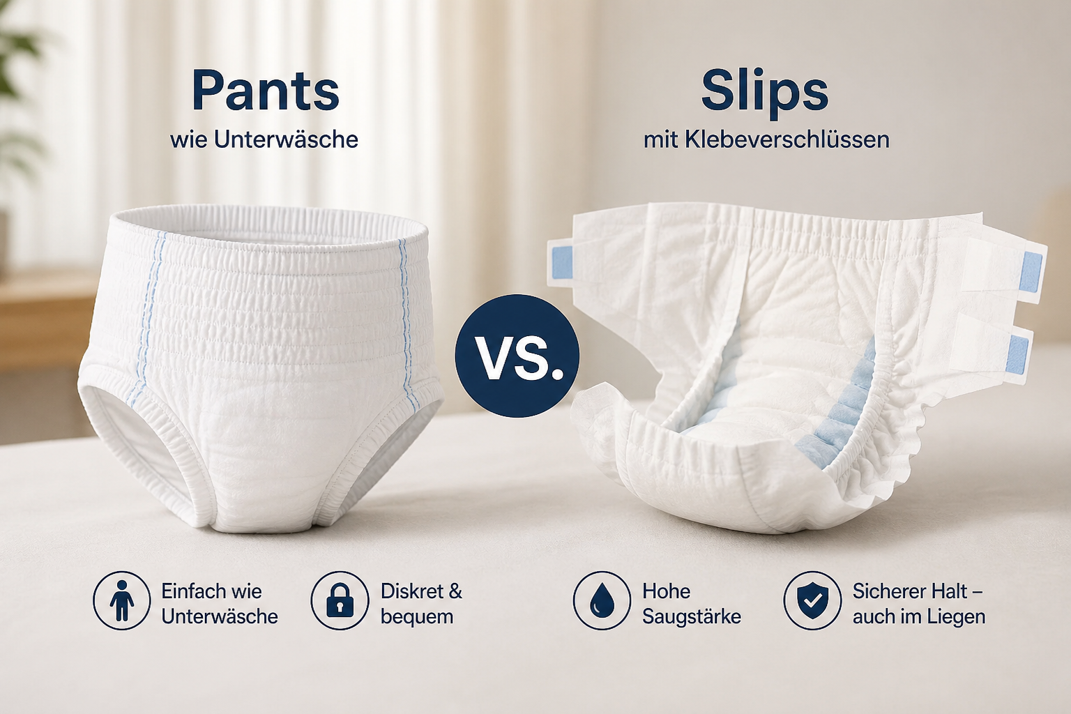 Pants oder Slips – was ist besser? Der große Vergleich für die richtige Inkontinenzversorgung